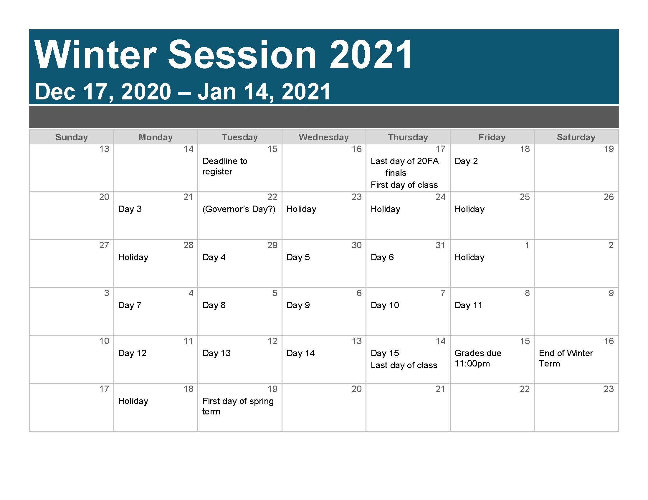 Winter Session 2021, San Diego State University, SDSU Global Campus